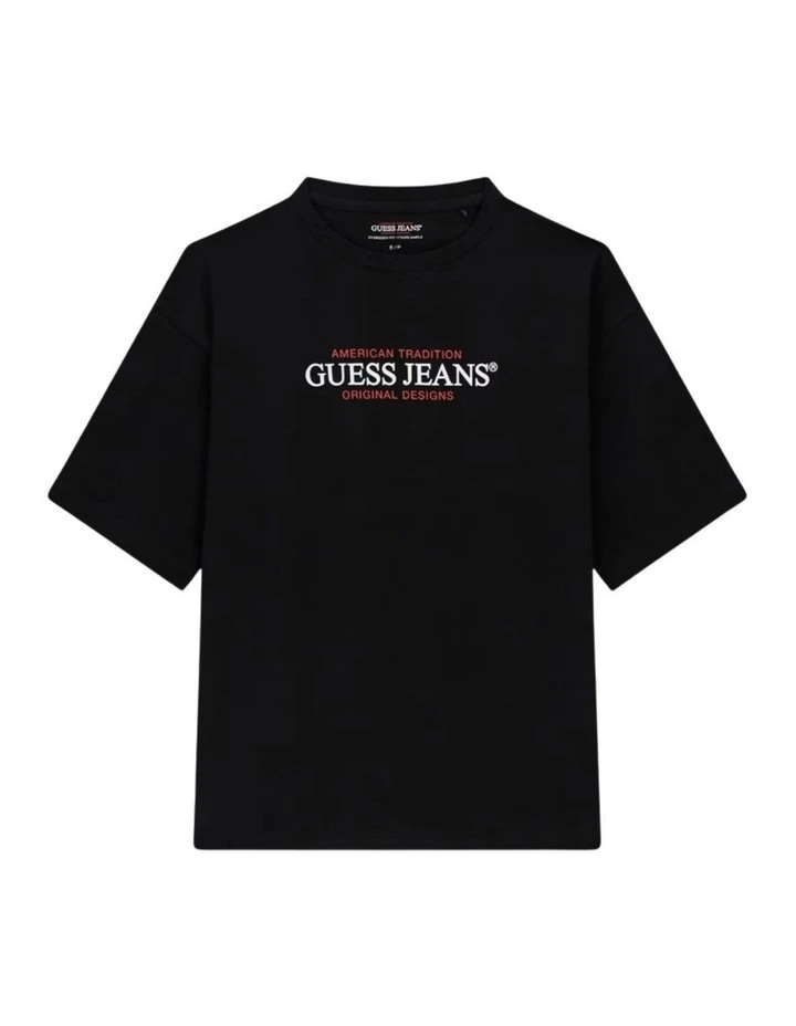 Oversized American Tradition T-Shirt in Black image 5