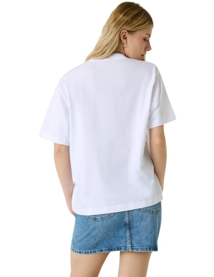 Oversized American Tradition T-Shirt in White image 2