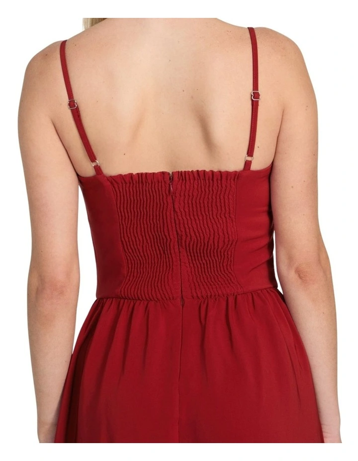 Sophie Sleeveless Midi Dress in Red image 5