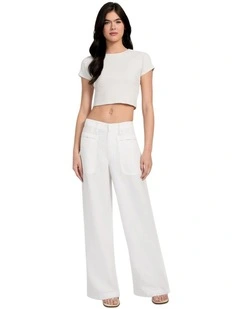 Quinn Parachute Pants in White