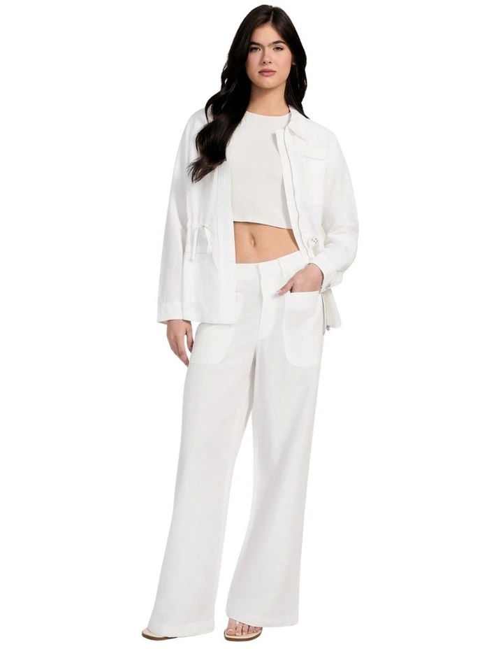 Quinn Parachute Pants in White image 3