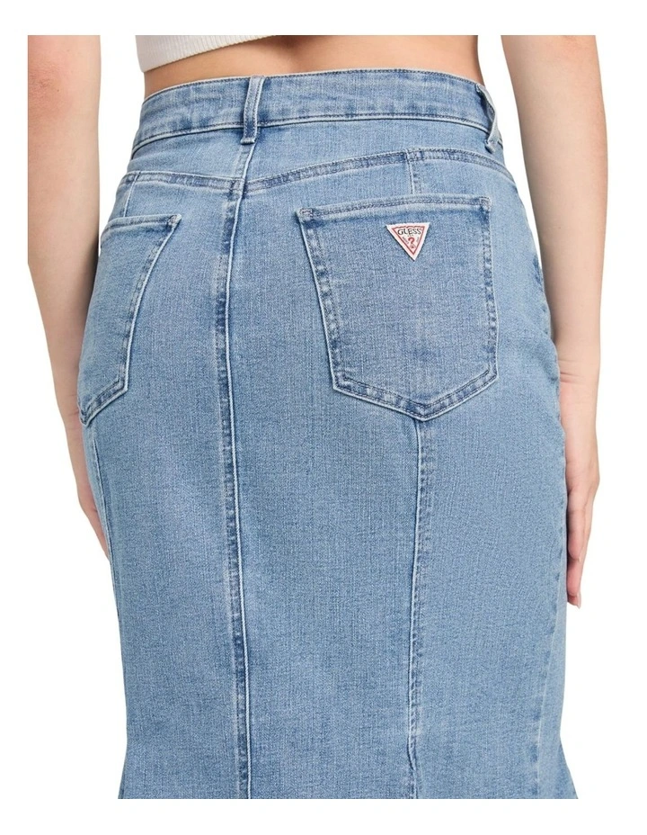 Lia Denim Midi Skirt in Blue image 6