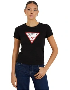 Short Sleeve Crew Neck Original Tee in Black