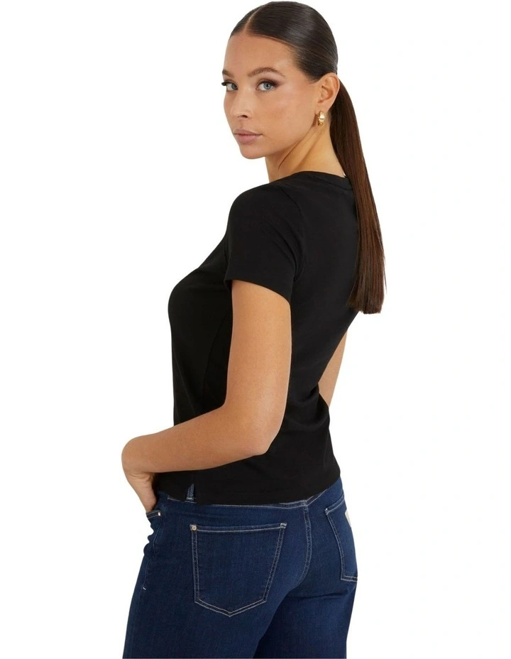 Short Sleeve Crew Neck Original Tee in Black image 3