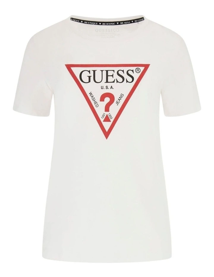 Short Sleeve Crew Neck Original Tee in White image 5