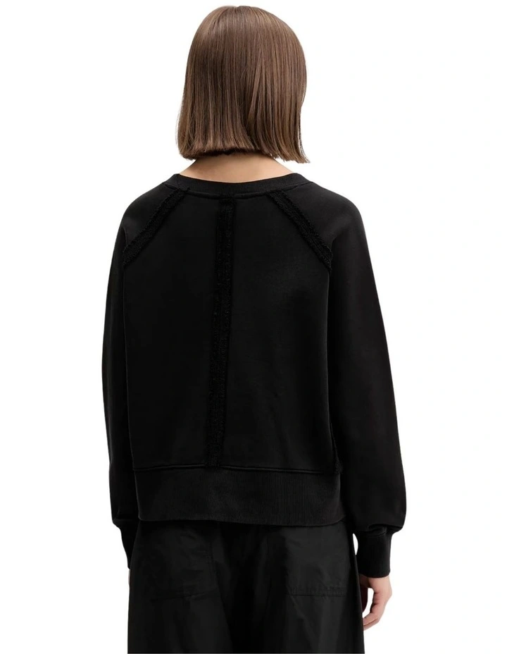 GUESS Originals Vintage Notch Sweatshirt in Black image 2