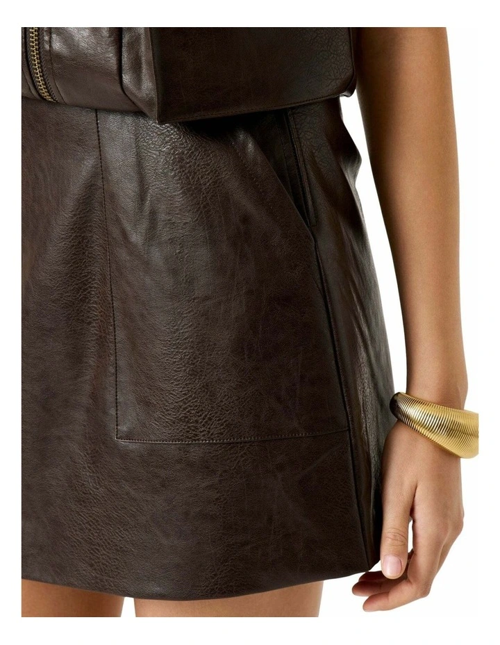 Lucy Cargo Mini Skirt in Brown image 4
