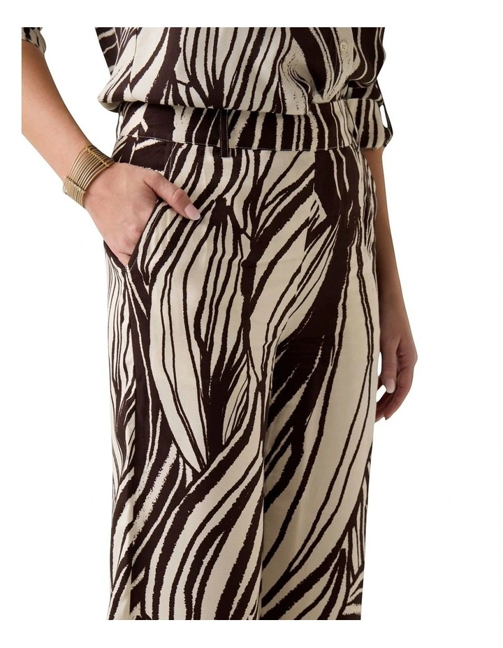 Bastienne Wide-Leg Trousers in Brown Multi image 3