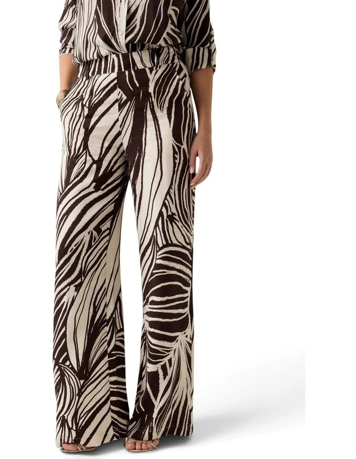 Bastienne Wide-Leg Trousers in Brown Multi image 4