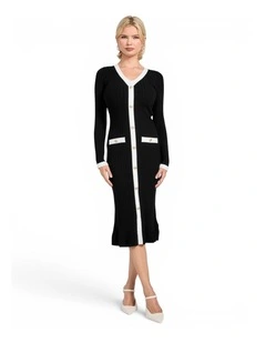 Laurel Sweater Dress in Black