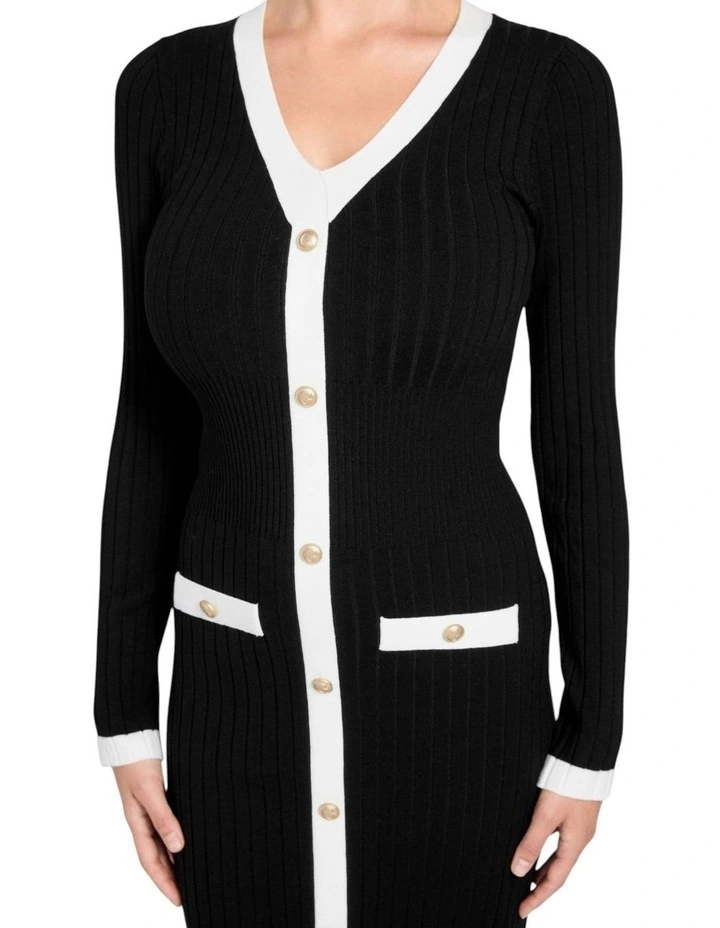Laurel Sweater Dress in Black image 4