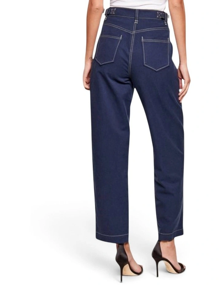 Coreline Contrast Stitch Skater Pants in Blue image 2