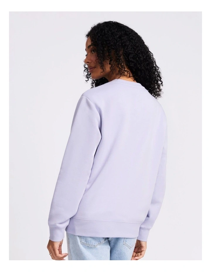Maple Script Women's Crew in Dusk Purple image 2