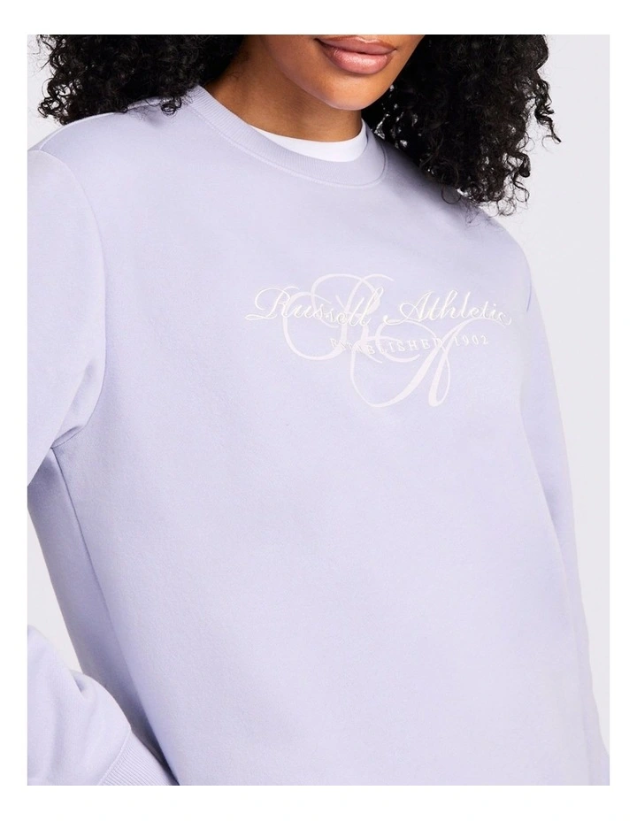 Maple Script Women's Crew in Dusk Purple image 4