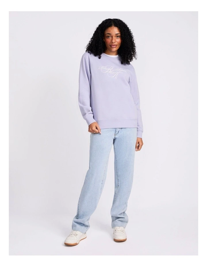 Maple Script Women's Crew in Dusk Purple image 5