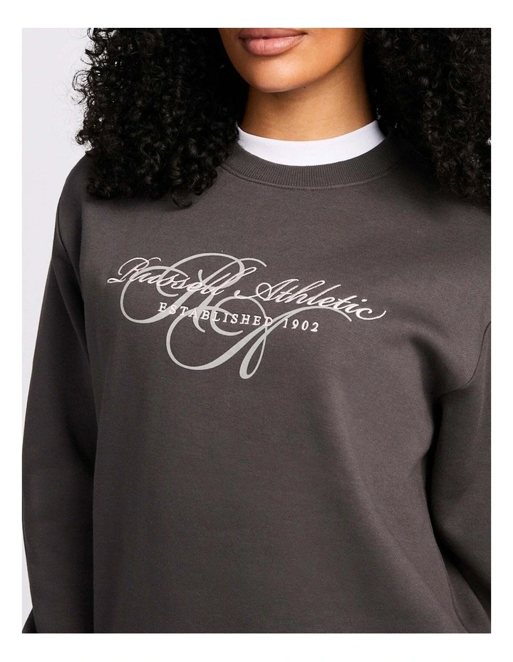 Maple Script Women's Crew in Dark grey image 4