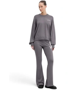 Originals Wing Foldover Sweater Pants in Dark Grey