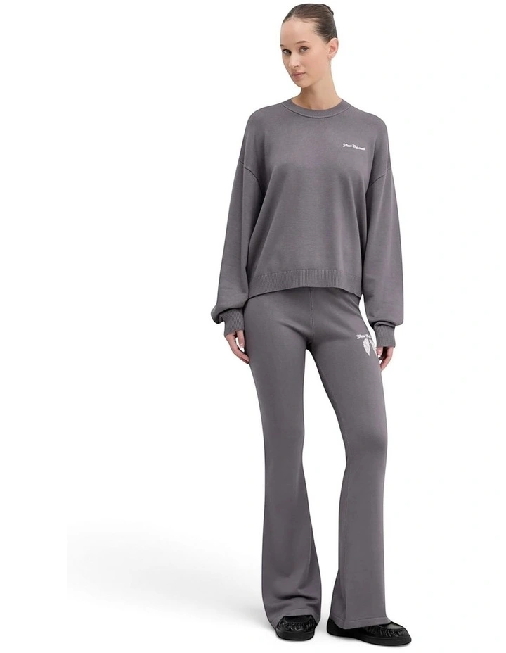 Originals Wing Foldover Sweater Pants in Dark Grey image 1