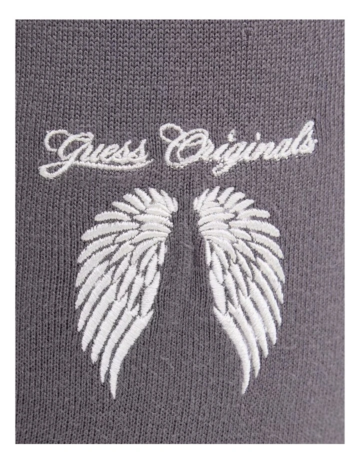 Originals Wing Foldover Sweater Pants in Dark Grey image 4