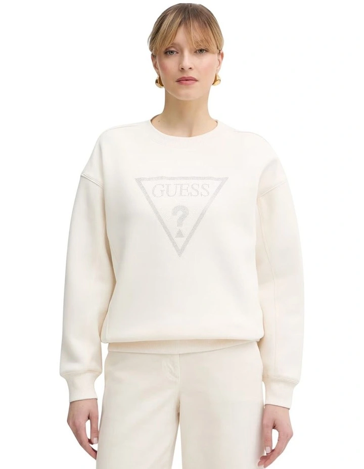 Triangle Studs Sweatshirt in Beige image 1