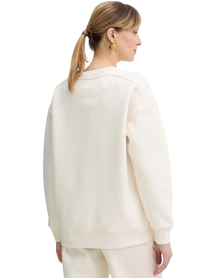 Triangle Studs Sweatshirt in Beige image 2