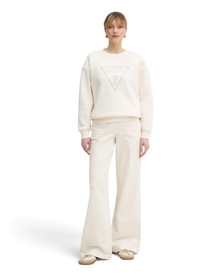 Triangle Studs Sweatshirt in Beige image 3