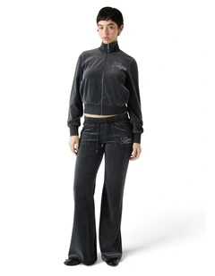 Originals Eco Rhinestone Velour Sweatpants in  Black