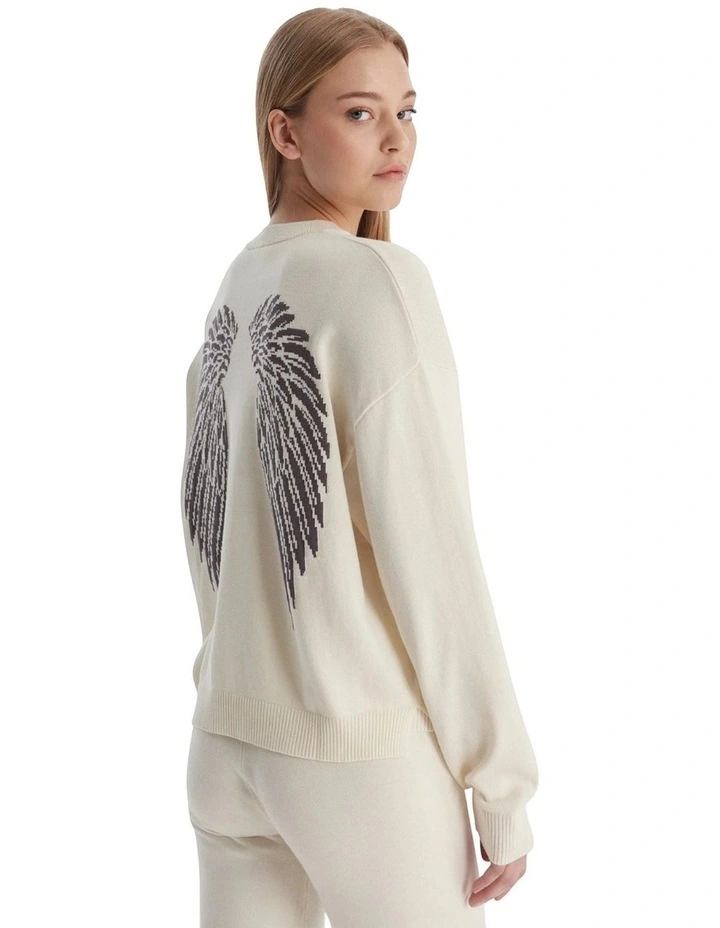 Originals Wing Oversized Sweater in Beige image 2