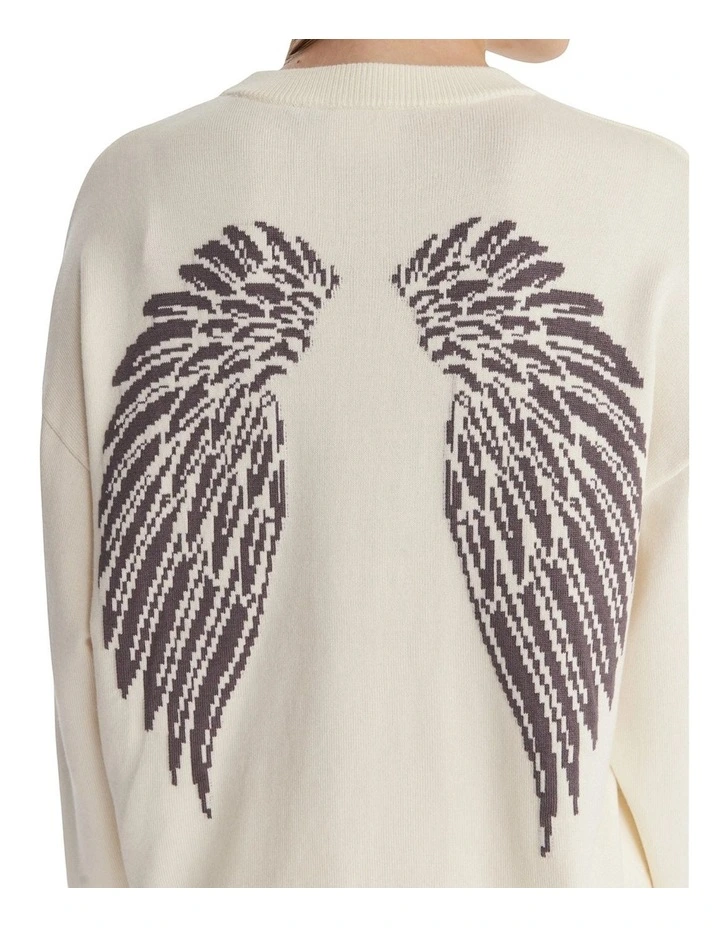 Originals Wing Oversized Sweater in Beige image 5