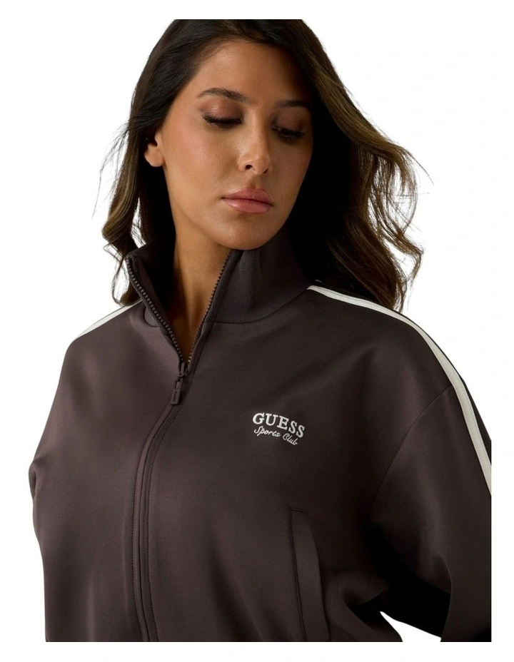 Eco Hoshi Full Zip Sweatshirt in Brown image 4