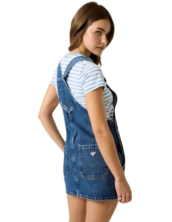 Guess Jeans Overall Dress in Blue image 2