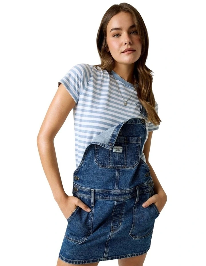 Guess Jeans Overall Dress in Blue image 3
