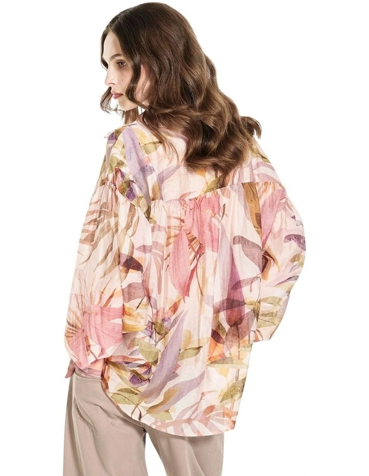 Eco Imma Relaxed Shirt in Sarika Palm Print image 2