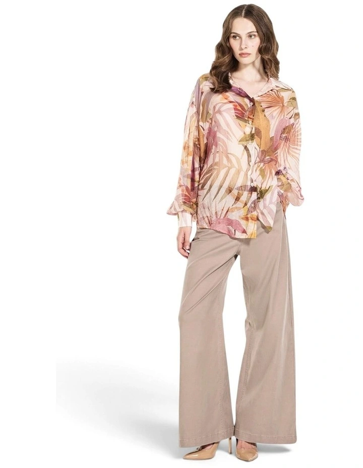 Eco Imma Relaxed Shirt in Sarika Palm Print image 4