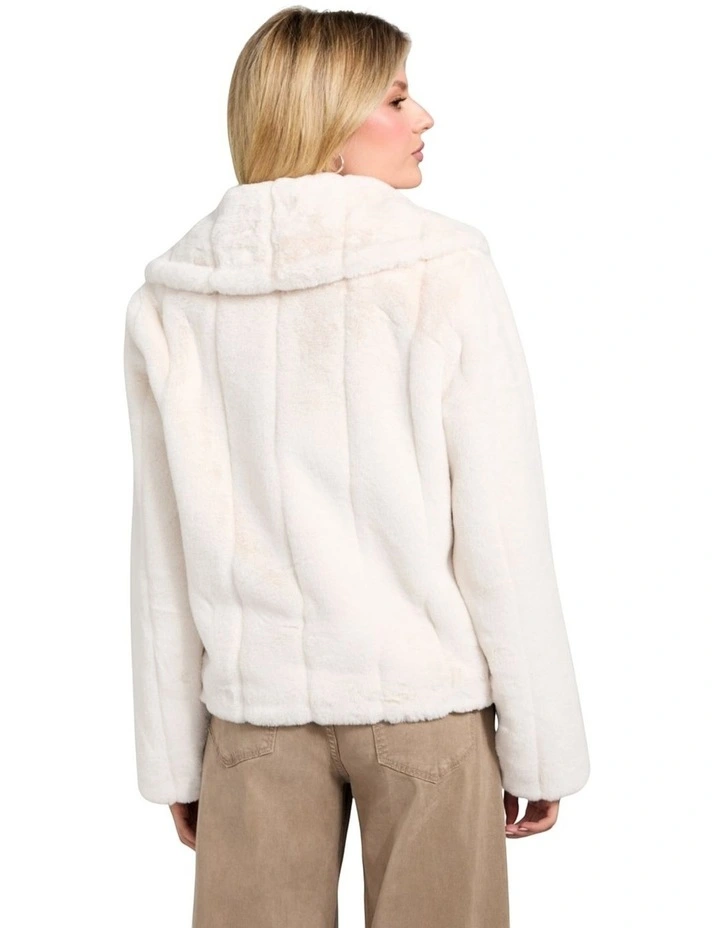 Sophy Faux-Fur Jacket in White image 2