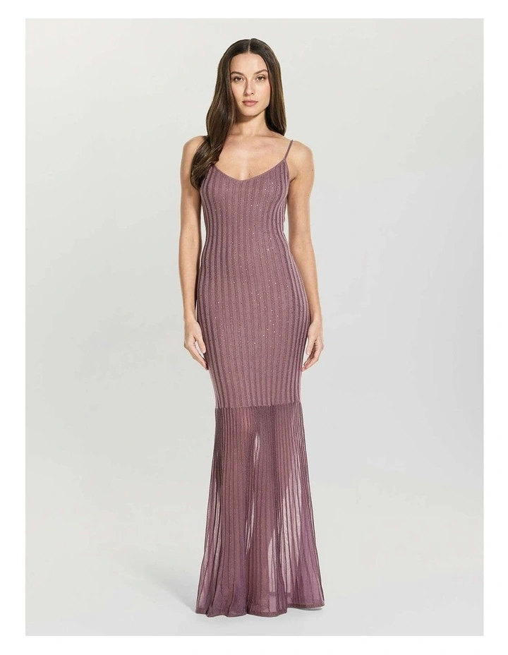 Meena Ribbed Maxi Dress in Lavender image 1