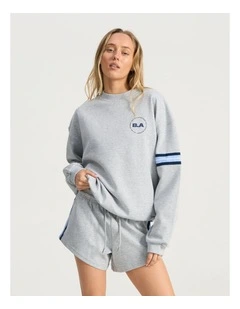 Rest Day Oversized Crew in Grey Marle