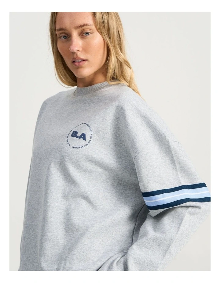 Rest Day Oversized Crew in Grey Marle image 4