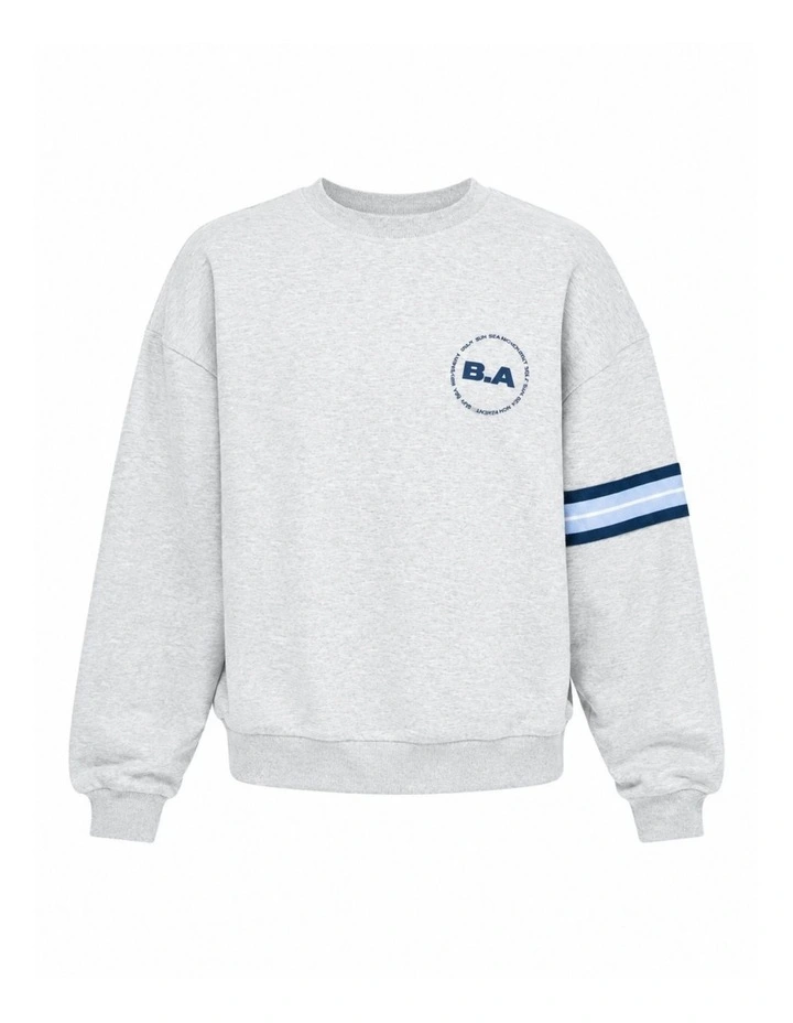 Rest Day Oversized Crew in Grey Marle image 6