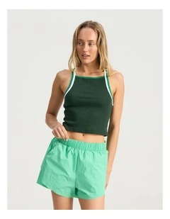 Palisade Rib Tank in Green Multi