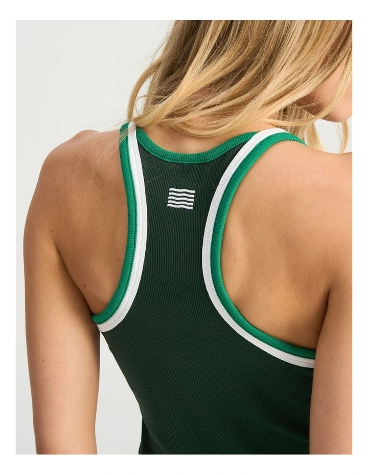 Palisade Rib Tank in Green Multi image 4