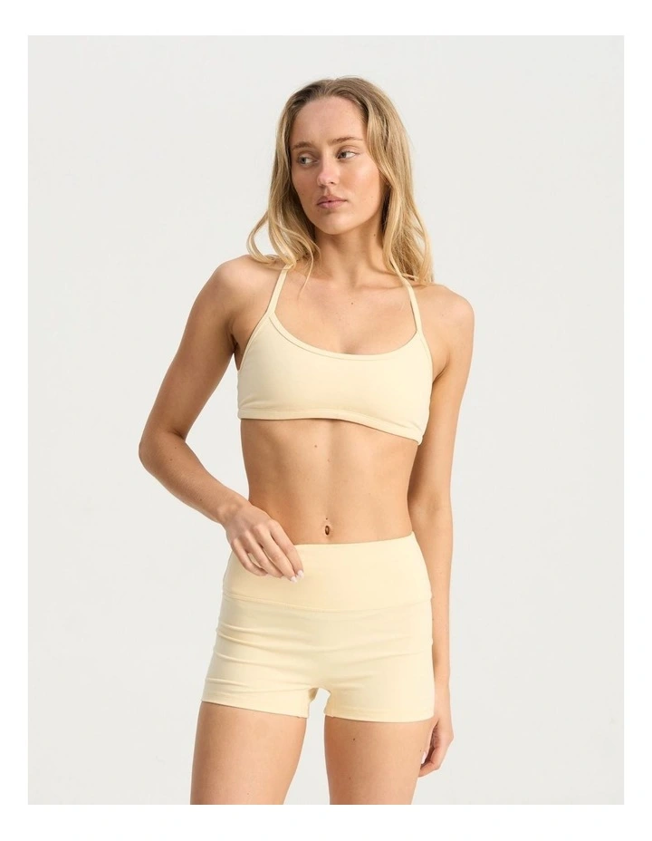 Strappy Scoop Bra in Pastel Yellow image 1