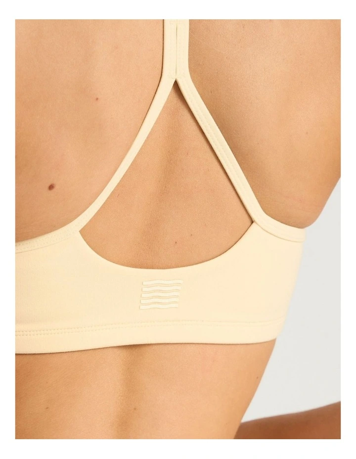 Strappy Scoop Bra in Pastel Yellow image 5