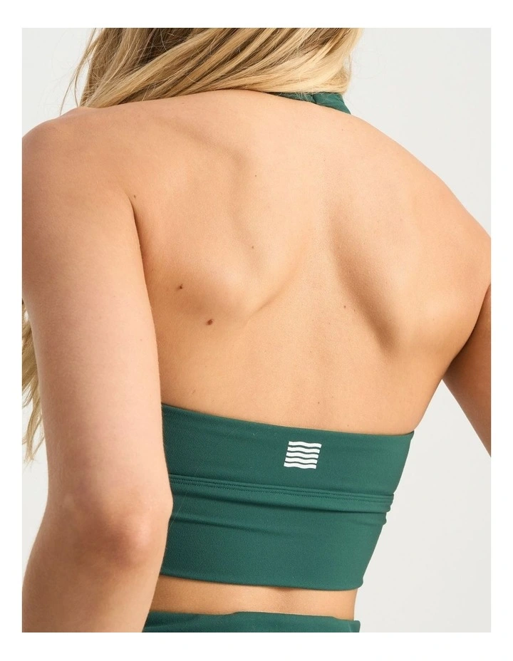 Sustain Halter Crop in Sea Green image 6