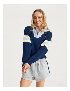 Victory Zip Knit in Navy