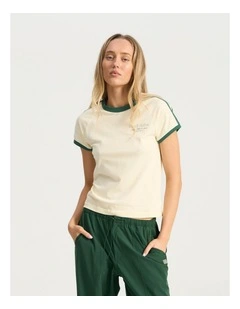 Ringer Tee in Buttercup