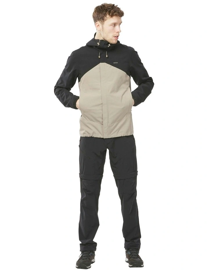 Hiking Lightweight Waterproof Jacket MH150 in Two Tone image 1