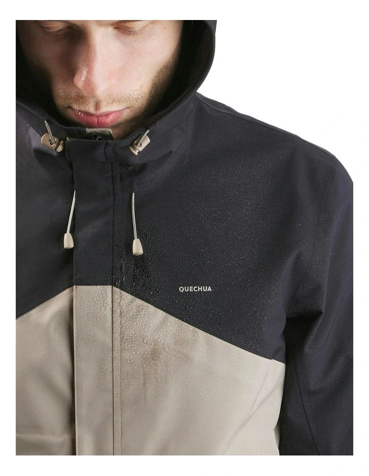 Hiking Lightweight Waterproof Jacket MH150 in Two Tone image 3