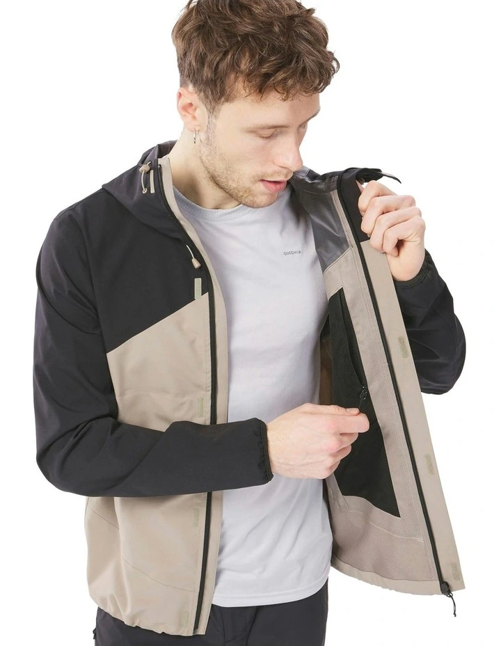 Hiking Lightweight Waterproof Jacket MH150 in Two Tone image 4