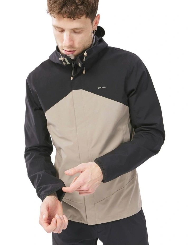 Hiking Lightweight Waterproof Jacket MH150 in Two Tone image 5